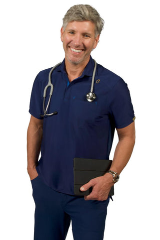 Bateman Performance Polo Scrub Top