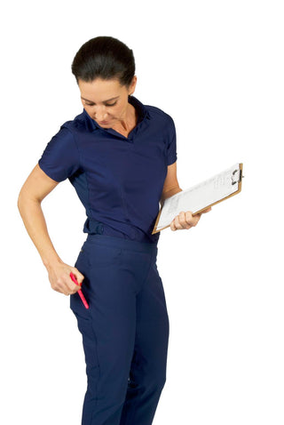 Bethany Performance Polo Scrub Top