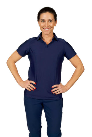 Bethany Performance Polo Scrub Top