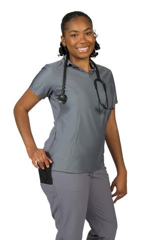 Bethany Performance Polo Scrub Top