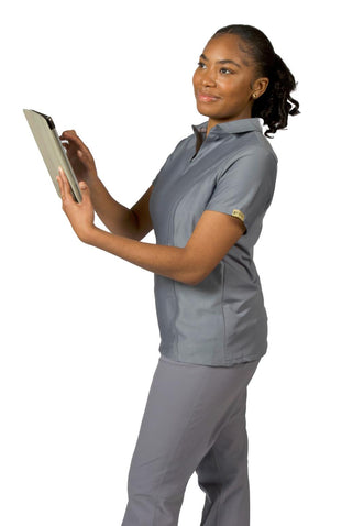 Bethany Performance Polo Scrub Top