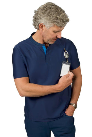 Blackhawk Henley Scrub Top