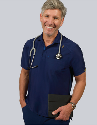 Bateman Performance Polo Scrub Top