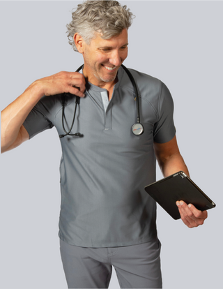 Blackhawk Henley Scrub Top