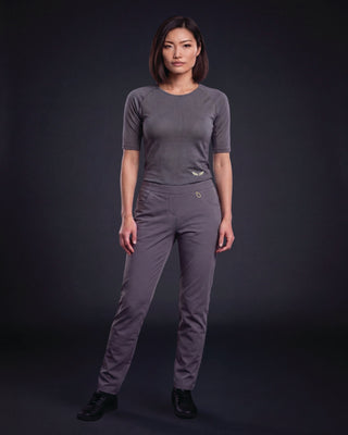 Adelle 1/2 Sleeve Base Layer Top in Stealth Gray - product photo 1 of 6