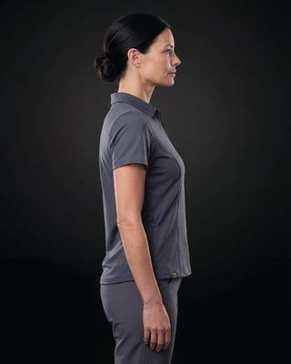Bethany Performance Polo Scrub Top