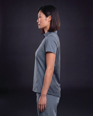 Bethany Performance Polo Scrub Top