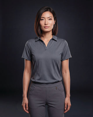 Bethany Performance Polo Scrub Top