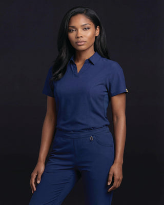 Bethany Performance Polo Scrub Top