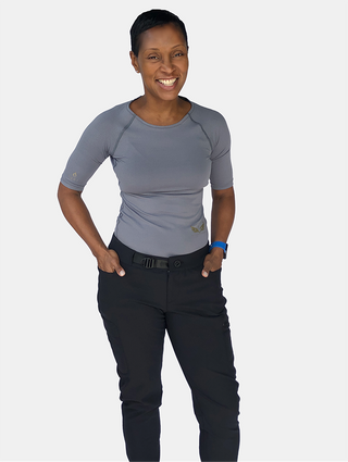 Adelle 1/2 Sleeve Base Layer Top | Stealth Gray