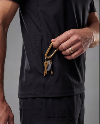 Blackhawk Henley Scrub Top